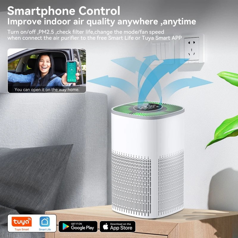 Пречиствател за въздух Mohana BlueAir, 210 м3/h, true HEPA H12, PM2.5, бял